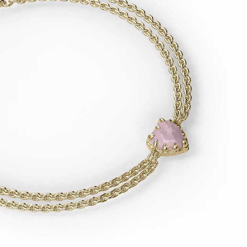 Stolen Girlfriends Club Love Claw Bracelet Rose Quartz image number 2